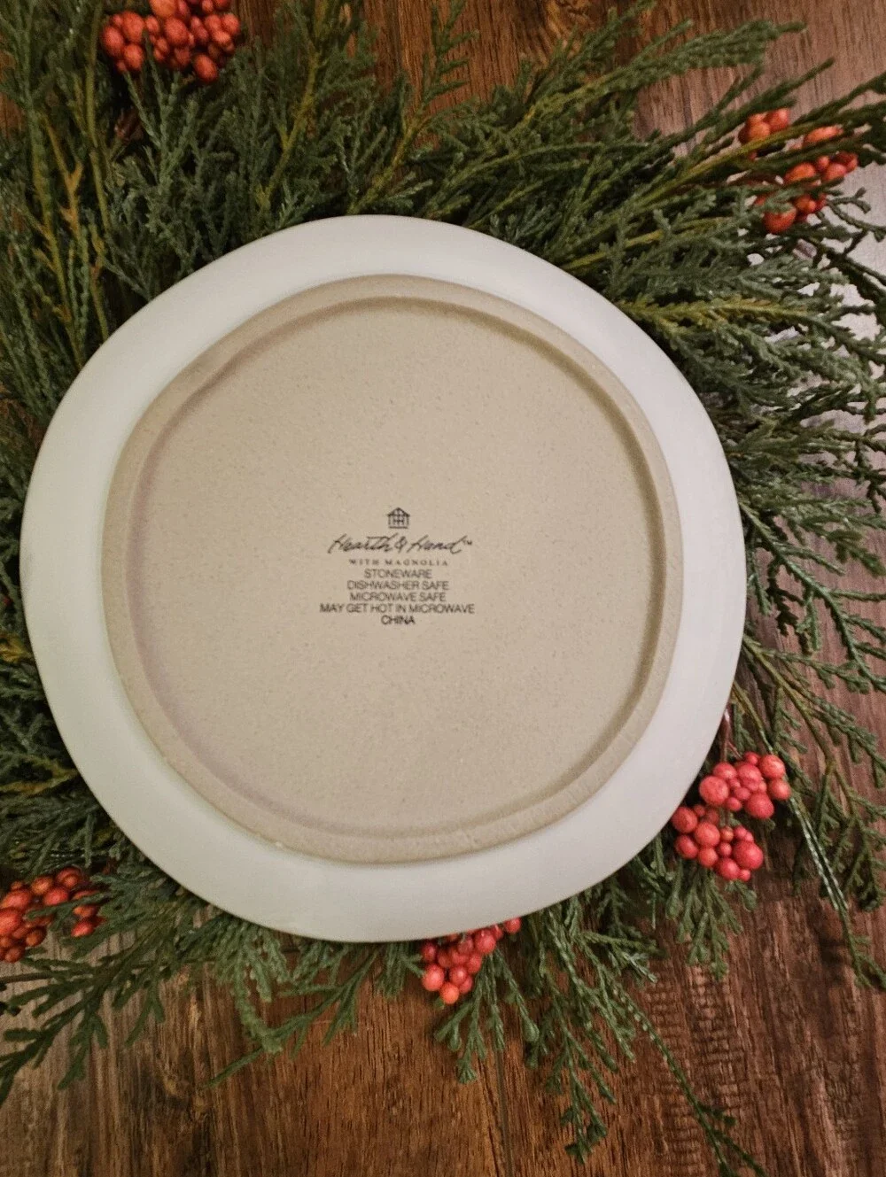 Hearth & Hand Off White Holiday Ceramic Plates - Set of 4